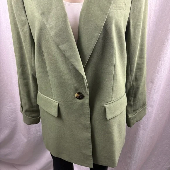 Veronica Beard Army Green "Sevi" single-breasted dickey jacket NWT 12 - Picture 10 of 14